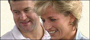 Princess Diana with her then butler in Angola