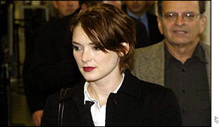 Winona Ryder in court