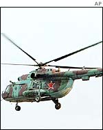 Russian Mi-8 helicopter - the same model as the one that was shot down 