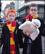 Harry Potter fans Jack King, six (left) and brother Andrew, 10