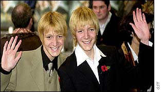 Twins James and Oliver Phelps star as Fred and George Weasley 