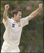 Lee Carseldine removes Andrew Flintoff