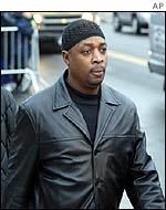 Chuck D at the wake of Jam Master Jay on Monday