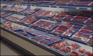 Meat in a supermarket