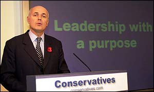 Iain Duncan Smith at the press conference