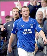 Everton striker Wayne Rooney