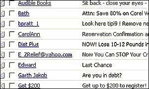 Screen grab of Hotmail account