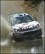 Marcus Gronholm in his Peugeot