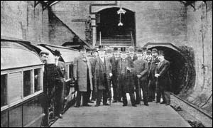 Directors, engineers and officials of the original Glasgow District Subway, pictured around 1896 
