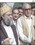 Fazlur Rahman (L) with former President Farooq Leghari (R)