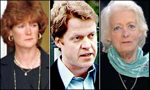Lady Sarah McCorquodale (l); Earl Spencer and Frances Shand Kydd