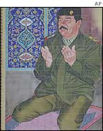 Mural of Saddam Hussein