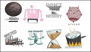 Emoticons designed by Aardman Animations