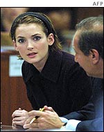 Winona Ryder in court