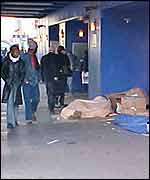 Homeless outside Brixton station