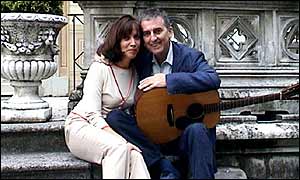 George Harrison with wife Olivia
