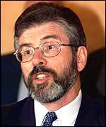 Sinn Fein President Gerry Adams