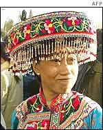 Delegate in ethnic dress