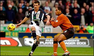 Scott Dobie (left) regularly leads the West Brom front-line in the English Premiership