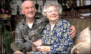 Elderly man and woman