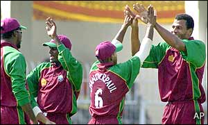 The West Indies celebrate a competent victory over India