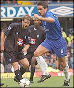 Frank Lampard leaves Birmingham defender Kenny Cunningham in his wake