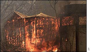 Building on fire in Mittagong