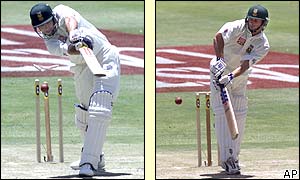 Martin van Jaarsveld is dismissed for just three but Gary Kirsten makes 55 before being caught by Hasantha 