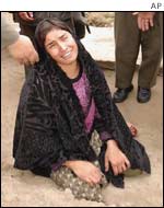 A women cries after being told that she will not be released