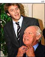 Vittorio Emanuele and his son Emanuele Filiberto 