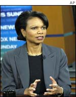 US National Security Adviser Condoleezza Rice