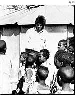 Bob Geldof in Ethiopia in 1985