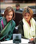 Fashion harridans Trinny Woodall and Susannah Constantine of the BBC's What Not to Wear