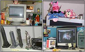 Toys, mini-skyscrapers, etc