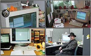 Rear-view mirror, Halloween ganster, etc