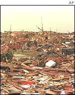 Tornado in Oklahoma, US