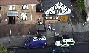 Aerial view of cash van from police helicopter
