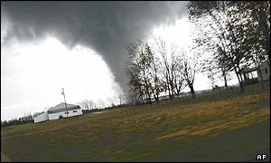 Funnel cloud near West Mansfield, Ohio