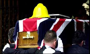 Coffin carried into cathederal