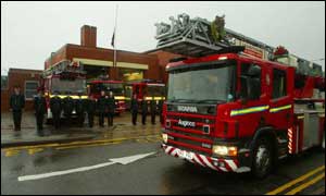 Fire engine at Eastern Station