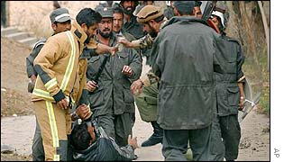 Police beating a protester