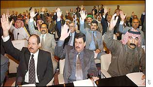 Parliament members vote against Security Council Resolution 1441 on Tuesday