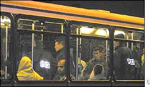 Immigrants are taken away