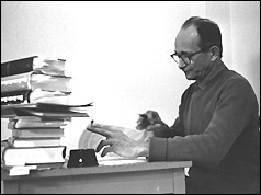 Adolf Eichmann in his cell