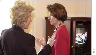 Congresswoman Nancy Pelosi (r)