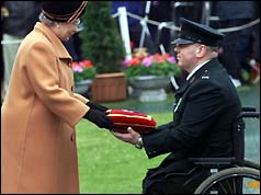 Queen Elizabeth and Constable Paul Slaine