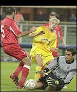 Alan Smith is in the thick of the action