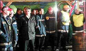 Picket line at The Mounts fire station in Northampton