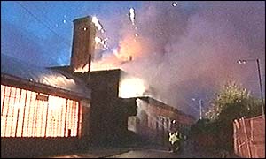 The scene of the Manchester fire