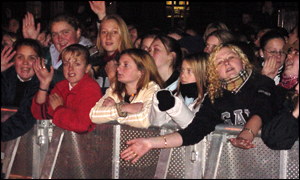 Crowds gathered to see the Christmas entertainment